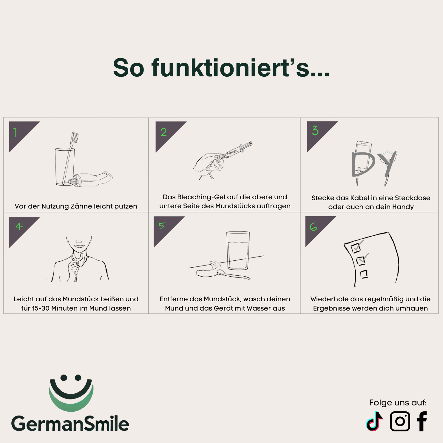 GermanSmile Whitening Kit - Garantiert weiße Zähne