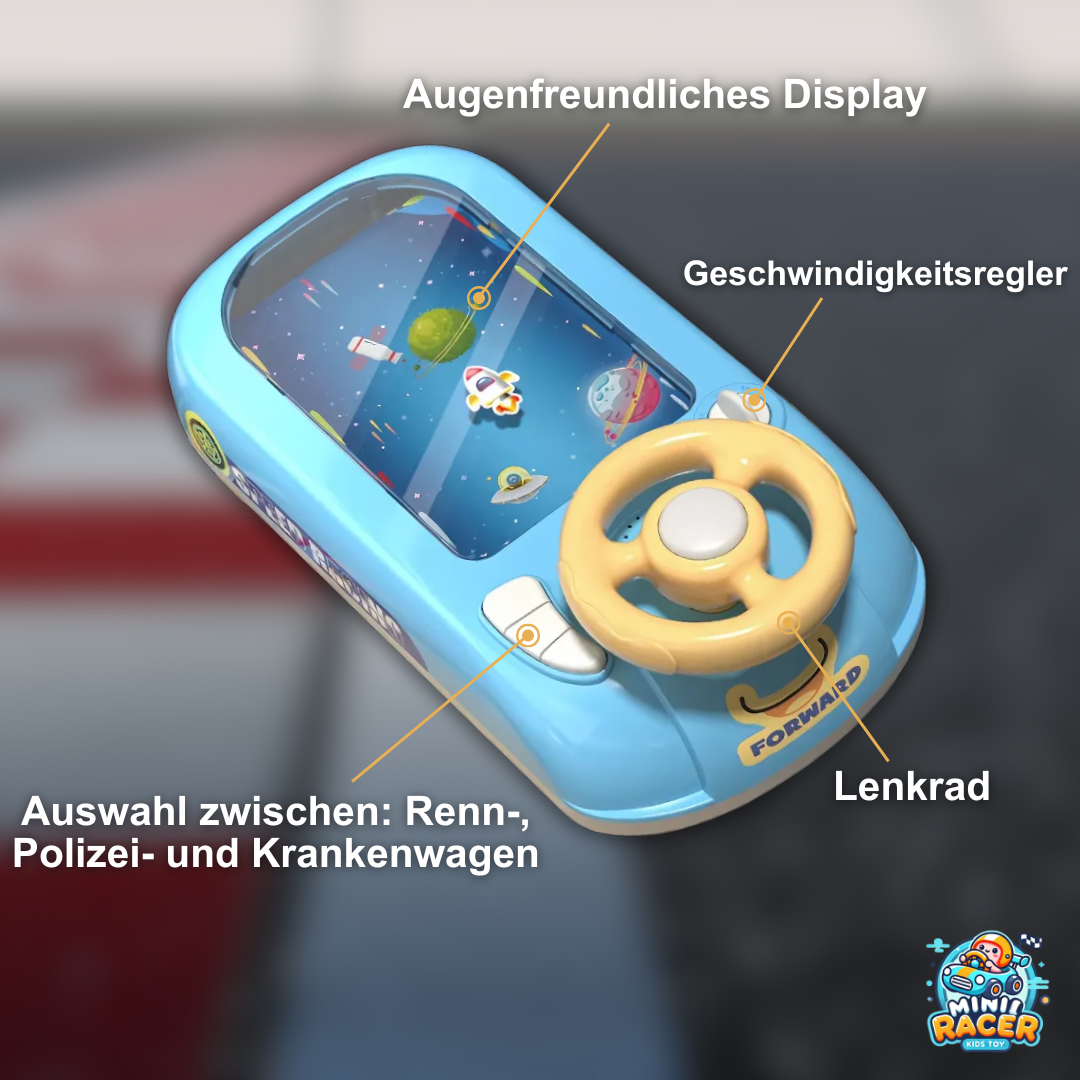 MiniRacer – Interaktives Kinder-Lenkrad Spielzeug | Fahrspaß & Motorikförderung