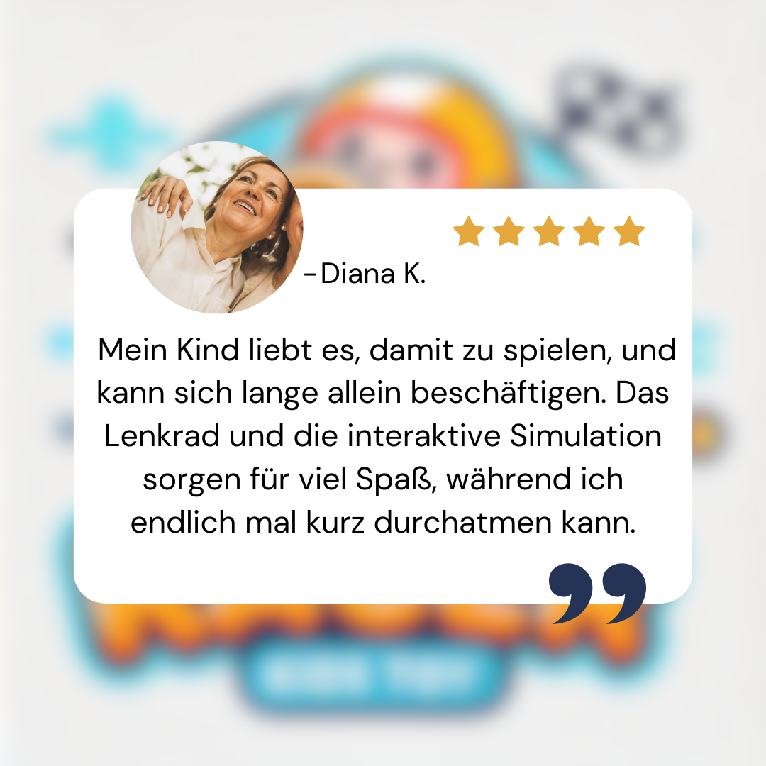 MiniRacer – Interaktives Kinder-Lenkrad Spielzeug | Fahrspaß & Motorikförderung